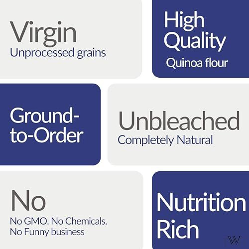 Twf Stoneground Quinoa Flour | Not Pulverized | Naturally Gluten-Free | Virgin - Nutrient Rich (1 Kg)