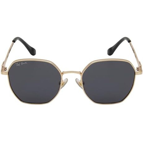Ted Smith Hexagonal Grey Sunglasses For Men Women