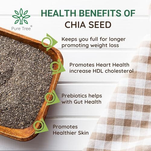 Pure Tree Certified Organic Chia Seeds | 350 G | Protein Snacks For Weight Loss | Raw Chia Seeds | Organic Seeds For Eating | Chia Beeja Sia Seeds Healthy Snacks