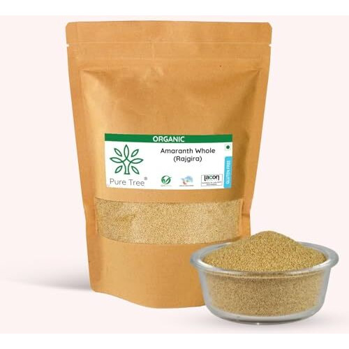 Pure Tree Certified Organic Rajgira | 350 G | Amaranth Millet | Ramdana Seed | Cholai Dana Amaranth Seeds Whole | Rajgira Seeds Organic Millets - Gluten Free