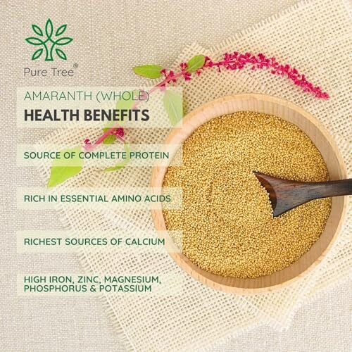 Pure Tree Certified Organic Rajgira | 350 G | Amaranth Millet | Ramdana Seed | Cholai Dana Amaranth Seeds Whole | Rajgira Seeds Organic Millets - Gluten Free