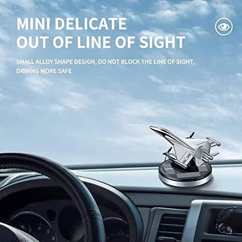 Tusmad Car Air Freshener Fighter Aeroplane Perfume Solar Power Plane Diffuser Airplane Sliver Fragrance Aircraft Dashboard Perfume With Refills (5 Ml) Multicolor