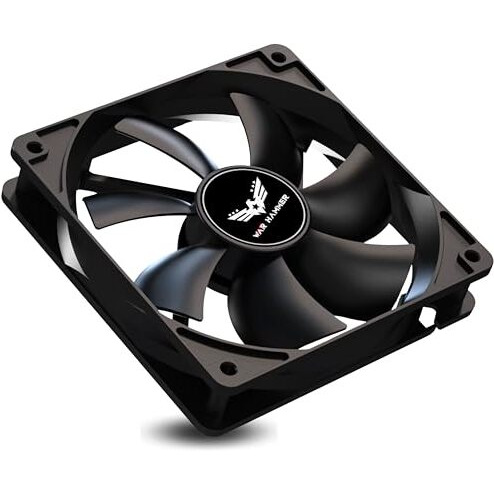 War Hammer Kratos Darkzone 120Mm 3 In 1 Case Fan Kit - Black, High Static Pressure, Molex Control 1500 Rpm, 73.6 Cfm Airflow (Darkzone Non Rgb, 3)