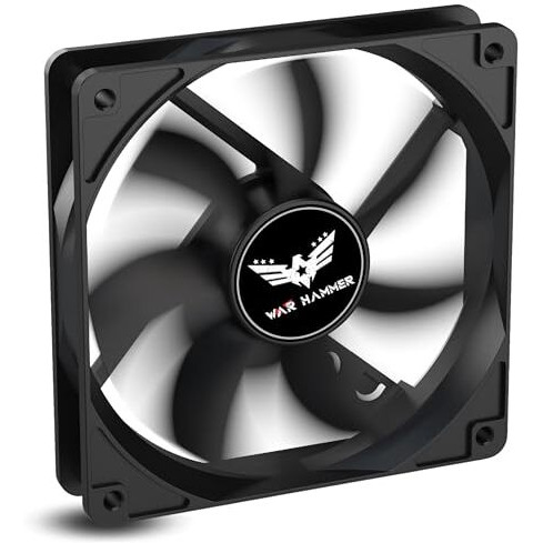 War Hammer Kratos Darkzone 120Mm 3 In 1 Case Fan Kit - Black, High Static Pressure, Molex Control 1500 Rpm, 73.6 Cfm Airflow (Darkzone Non Rgb, 3)