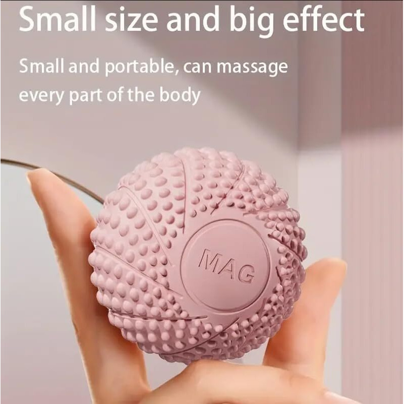 Kesesu Massage Balls | Muscle Roller Lacrosse Balls For Plantar Fasciitis Back Shoulder Pain Relief Foot Muscles, Trigger Point Yoga, Deep Tissue, Stress Reflexology (Pink- Pack Of 1)