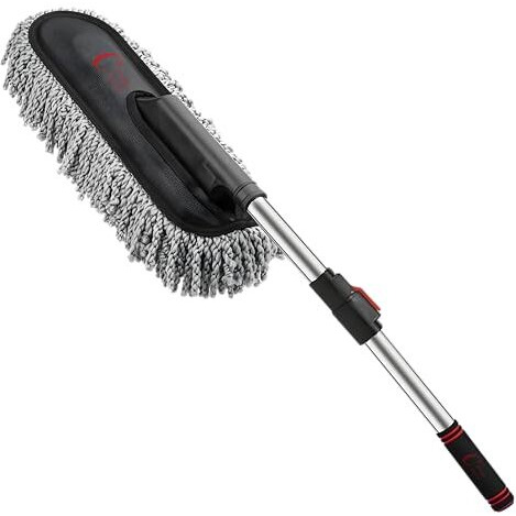 C.Herry Car Duster, Extendable Long Handle Microfiber Exterior Scratch Free Car Cleaning Tool, Car Duster Brush For Truck,Pickup,Suv,Motorcycle, Vehicles Cleaning,Multicolor