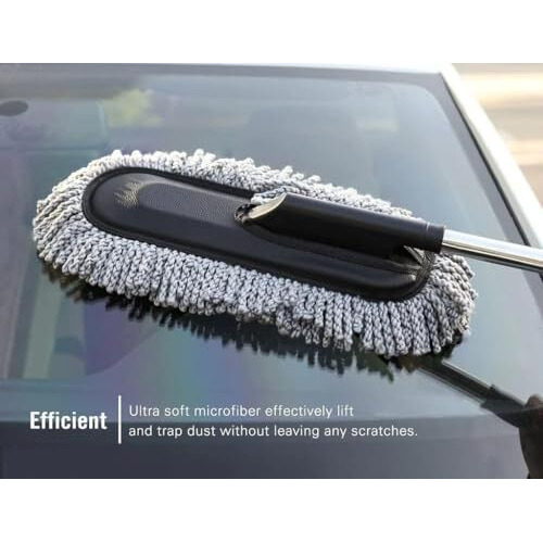 C.Herry Car Duster, Extendable Long Handle Microfiber Exterior Scratch Free Car Cleaning Tool, Car Duster Brush For Truck,Pickup,Suv,Motorcycle, Vehicles Cleaning,Multicolor