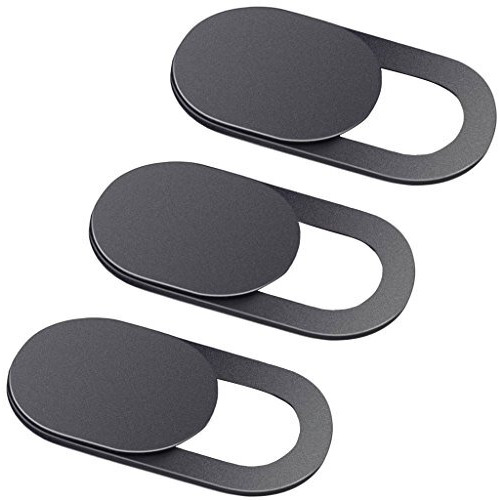 Anab Gi 3 Pieces Webcam Cover,Ultra-Thin Slider Web Camera Covers For Laptop Computer Smartphone Mac Macbook, Sliding Cover Protect Your Privacy Security, T1 Black