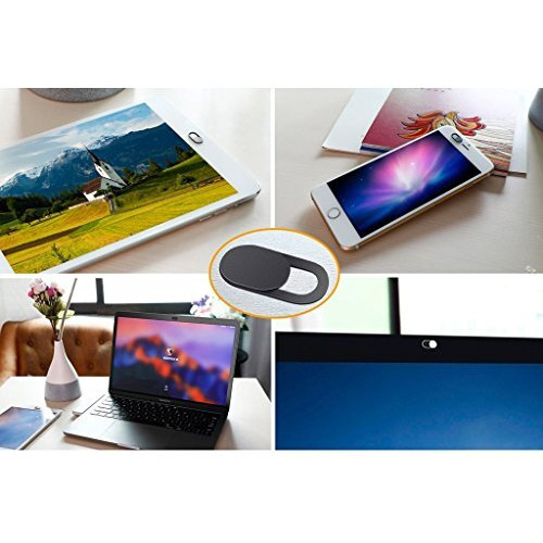 Anab Gi 3 Pieces Webcam Cover,Ultra-Thin Slider Web Camera Covers For Laptop Computer Smartphone Mac Macbook, Sliding Cover Protect Your Privacy Security, T1 Black