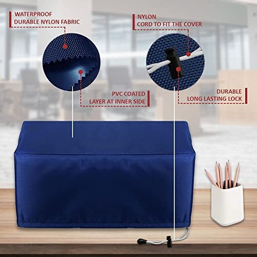 Inf Nylon, Pvc Dust Proof Waterproof Printer Cover For Epson Ecotank L3150 | L3151 | L3152 | L3156 (Blue)