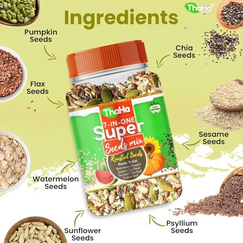 Thaha 7 In 1 Super Seeds Mix 250 Gm | Edible Seeds | Slightly Roasted Seeds (250 Gm Trial Pack)