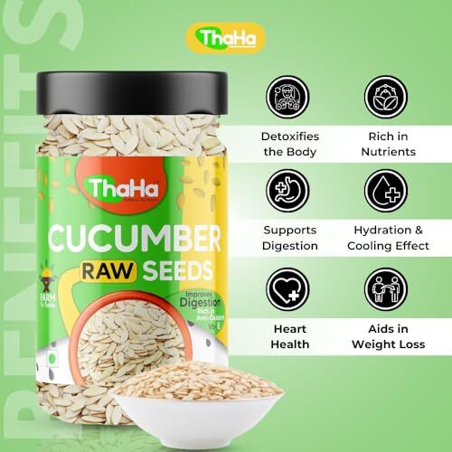 Thaha Raw Cucumber Seeds For Eating 150 Gm | Rich In Anti Oxidant & Improves Digestion