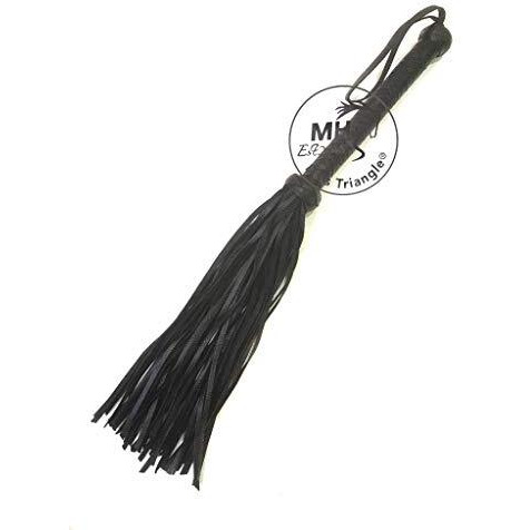 Pets Triangle 21" Black Leather Flogger Whip