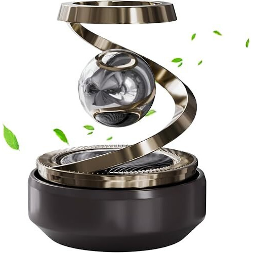 Solar-Powered Car Air Freshener  Rotating Aromatherapy Diffuser, Refillable & Eco-Friendly Dashboard Air Purifier For Car Interior
