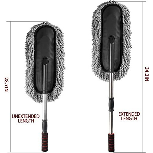 Microfiber Car Dusters With Long-Handled Car Cleaning Dust For The Exterior And Inside Of Cars, Motorcycles, And Car Cleaning Kits ((2 Pcs) Car Duster)
