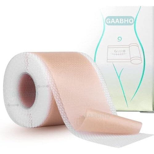 Silicone Scar Tape - Gaabho - Silicone Scar Tape Roll (1.6 X 60-1.5M), Silicone Tape For Scars, Scar Removal Strips Pads For Keloid, C-Section, Surgery, Injury,Tummy Tuck, Burn, Acne Scars (Pack Of 1)