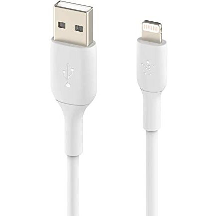 Belkin Apple Certified Lightning To Usb A And Sync Cable For Iphone, Ipad, Air Pods, 3.3 Feet (1 Meters)  White