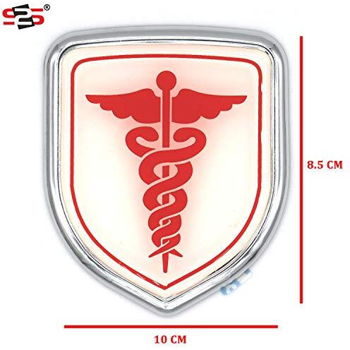 S2S Stylish 3D Metal Chrome Sticker Emblem Badge Logo | Durable & Stylish Automotive Decoration | For Cars & Bikes (Doctor)