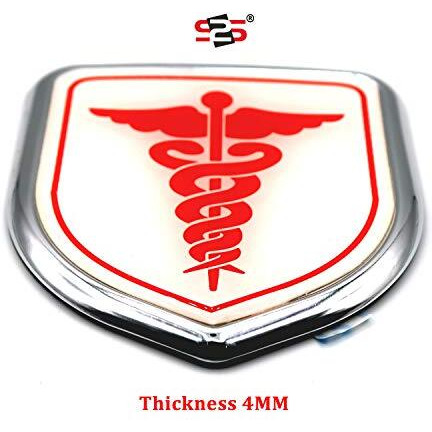 S2S Stylish 3D Metal Chrome Sticker Emblem Badge Logo | Durable & Stylish Automotive Decoration | For Cars & Bikes (Doctor)