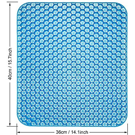 Crroel Gel Seat Cushion, Double Thick Breathable Cushion Cool Honeycomb Gel Cushion For Relax Back & Sciatica Home Office Chair Car Wheelchair Sitting Seat Cushion