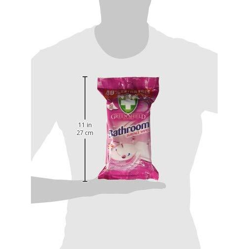 Greenshield Bathroom Surface Wipes - Pack Of 70 Large Wipes