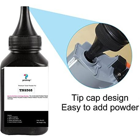 Proffisy 3 Pack Tn 2365 Toner Powder Refill Compatible With Brother Tn 2365 Toner Cartridge - 100G Per Bottle
