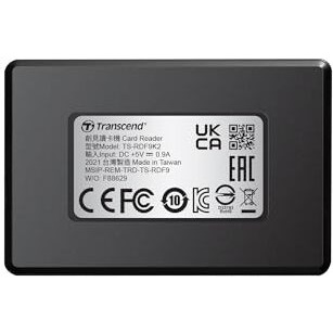 Transcend  Ts-Rdf9K2 Uhs-Ii Usb 3.1 Gen 1 High-Speed Performance Of Sdxc/Sdhc Uhs-Ii Memory Cards Multi Card Reader Usb Type-A, Black