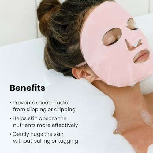 Xfopz 2 Pieces Reusable Facial Mask Cover Silicone Skin Mask Moisturizing Face Wrap For Sheet Prevent Evaporation Masks Face Care Tool