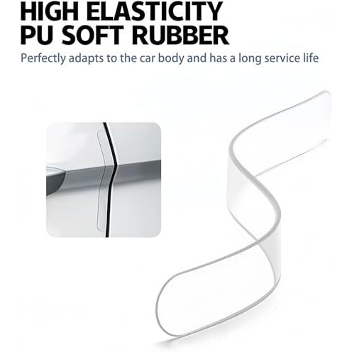 Xfopz 12 Pack Waterproof Car Door Handle Scratch Protector, Anti-Collision Car Bumper Strip Side Door Edge Guards Protector, Door Corner Guards