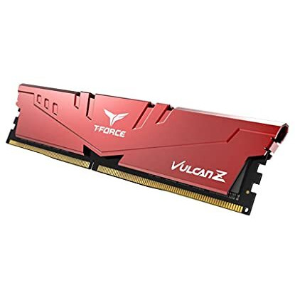 Teamgroup T-Force Vulcan Z 8Gb 3200Mhz (3200Mt/S) Cl16 Red Ddr4 Udimm Desktop Gaming Memory, Metal Heatsink, Supports Xmp 2.0, Compatible With Intel/Amd Cpu, High Performance, Low Latency Ram Module