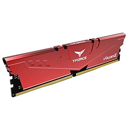 Teamgroup T-Force Vulcan Z 8Gb 3200Mhz (3200Mt/S) Cl16 Red Ddr4 Udimm Desktop Gaming Memory, Metal Heatsink, Supports Xmp 2.0, Compatible With Intel/Amd Cpu, High Performance, Low Latency Ram Module
