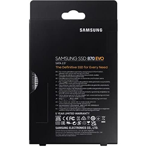 Samsung 870 Evo 1Tb Sata 2.5" Internal Solid State Drive (Ssd) (Mz-77E1T0)