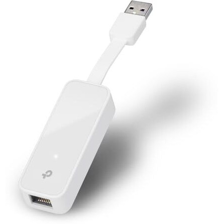 Tp-Link Ue300 Usb 3.0 To Rj45 Gigabit Ethernet Network Adapter For Laptop- Plug And Play, White
