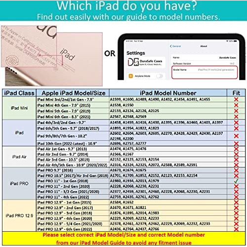 Durasafe Cases For Ipad Pro 11 Inch 1 Gen 2018 [ Pro 11 1St ] A1980 A1934 A2013 A1979 Mu0T2Hn/A Mu0Y2Hn/A Printed Slim Lightweight Protective Pc Dual Angle Stand Clear Flip Back Cover - Bunny Hat
