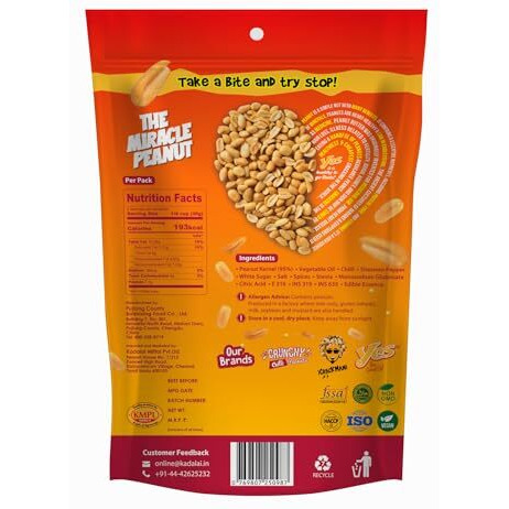 Crunchmani - Chilli Shezwan Flavoured Roasted Peanuts | Pack Of 2 (320Gm) | Fresh & Crunchy - Brand Of Mani