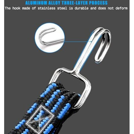 Dianzhu 4Pcs Heavy Duty Adjustable Bungee Cords With Double Hooks Set,39.37" Long Flat Heavy Duty Elasticity Straps,With Length Adjustment Metal Buckle Luggage Elastic Rope,For Moving Cargo