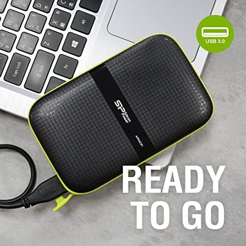 Sp Silicon Power Armor A60 2Tb Rugged External Hard Drive, Military-Grade Shockproof Water-Resistant Usb 3.0 Portable Hdd, Green