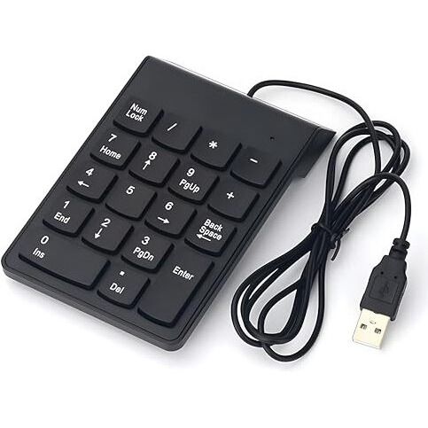 Viboton Usb 2.0 Wired Numeric Keypad Slim Mini Number Pad Digital Keyboard 18 Keys Numpad For Imac/Mac Pro/Macbook/Macbook Air/Pro Laptop Pc Notebook Desktop.