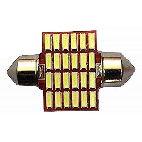 Cloudsale 24 Smd Led Interior Car Roof Light Universal For Car (White, Size 32Mm) (5W)