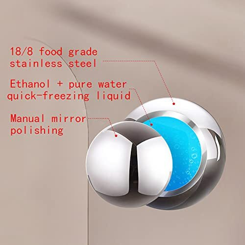 Whiskey Balls Reusable Stainless Steel Metal Ice Sphere Cubes Beverage Chilling Rocks Whiskey Stones For Red Wine, Bar Beer, Scotch, Vodka Drinks