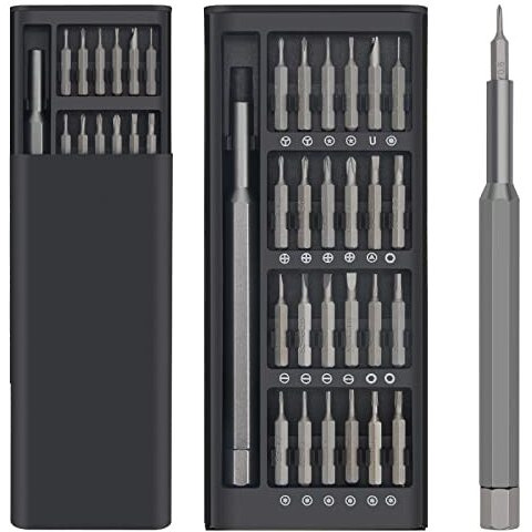 Windspeed 24 In 1 Mini Screwdriver Set With Case, Small Screwdriver Set Of Flathead And Phillips, Screwdrivers Magnetic Micro Screwdriver Kit For Electronics,Jewelers,Pc,Glasses,Watch,Phone, Black