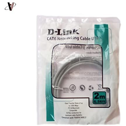 D-Link Rj45 Cat 6 Patch Cord For Modem (Grey, 2 M)