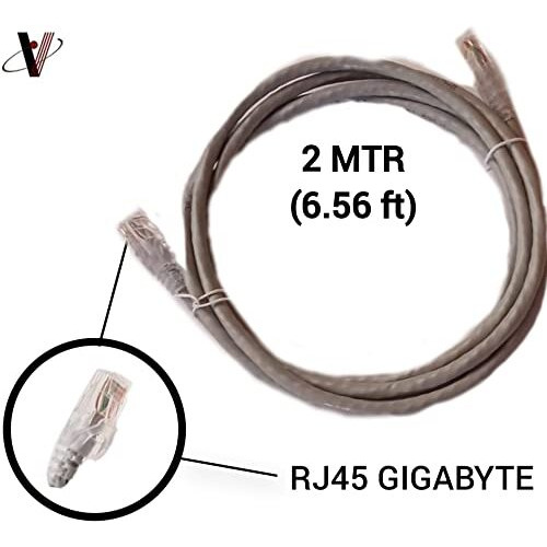 D-Link Rj45 Cat 6 Patch Cord For Modem (Grey, 2 M)