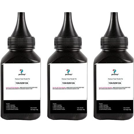 Proffisy 3 Pack 12A Toner Powder Refill Compatible With Hp 12A Q2612A Cartridge 100G Per Bottle
