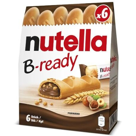 Nutella B-Ready Wafer, 6 X 22 G