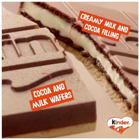 Kinder Cards Family Pack Two Layers Of Crispy Specialty With Cocoa And Milky Creams Filling10 Pieces 256G