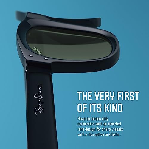 Ray-Ban Reverse Unisex Uv Protected Green Lens Square Sunglasses - 0Rbr0502S6677Vr50