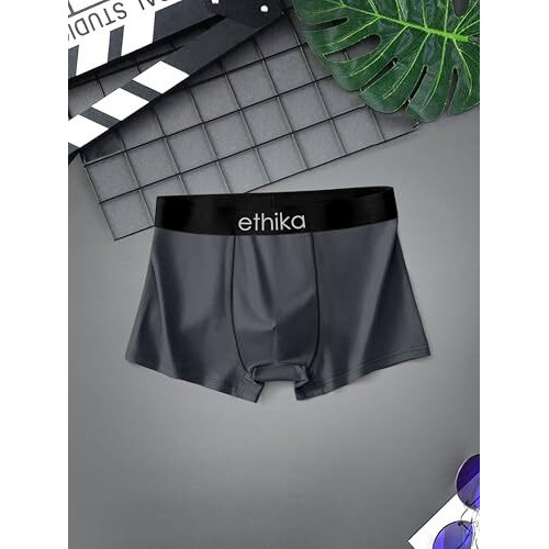 Ethika Men's Underwear Anti Bacterial Airsoft Trunk | Men's Regular Fit Underwear | Imported Nylon Fabric | Multicolor Pack Of 3 (In, Alpha, L, Multicolor) (In, Alpha, L, Multicolour)