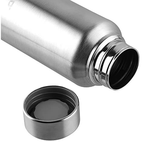 Vinod Frost Stainless Steel Water Bottle Set Of 3-1000 Ml | Long Lasting | Spill Proof | For School, College, Office, Gym, Kids | Steel Water Bottle 1 Litre