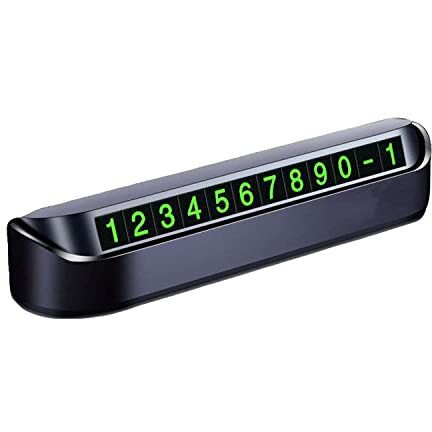 Galeno Car Dashboard Number Display - Mobile Number Display For Car, Temporary Car Parking Mobile Number Display With Magnetic Numbers Stickers